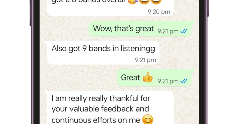 ielts whatsapp chat